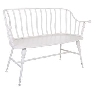 Wanderlust Deco Wanderlust Deco - Banco De Metal Blanco 128x53x86