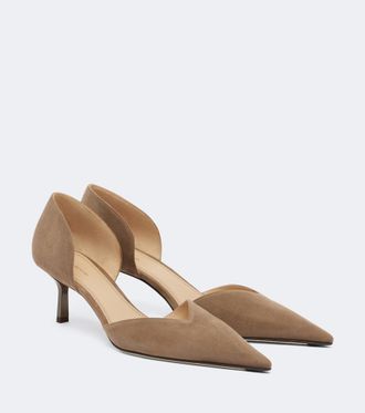 Victoria Beckham Victoria Angle DOrsay suede pumps