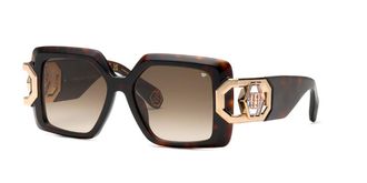 Philipp Plein SPP159 0722 Womens Sunglasses Tortoiseshell Size 52