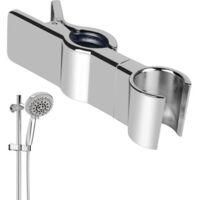 OEM Soporte Para Cabezal De Ducha Ajustable, Metal Cromado, 22-25 Mm, No Requiere Perforaci&oacute;n, Color Plata - Crezuo