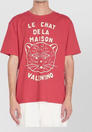 Valentino Garavani graphic print house cat crew neck t-shirt