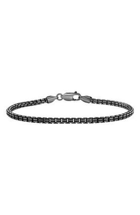 Effy Box Chain Bracelet in Black at Nordstrom Rack, Size 8.5