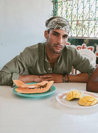 Barbour Mens Vintage fishing illustration neckerchief