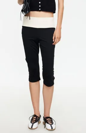 Lioness Canyon Capri Pants in Noir at Nordstrom, Size X-Small