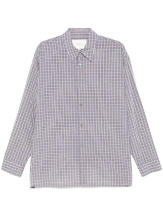 STUDIO NICHOLSON plaid-check shirt - men - Cotton - M - Neutrals
