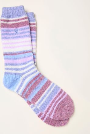 Fat Face FatFace Purple Super Soft Striped Socks