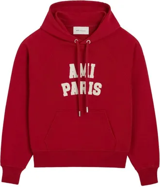 Ami Raglan Sleeve Hoodie with Bold Logo Print