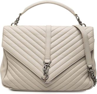 Saint Laurent Pre-owned Saint Laurent Large Chevron Sheepskin Monogram College Satchel Ladies TCT392738 0116