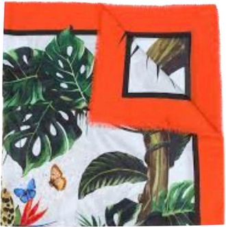 Dolce & Gabbana Jungle Leopard Printed Cashmere Blend Scarf