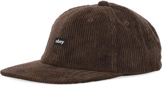 Obey Cord Label 6 Panel Strapback - Heren - Petten - Bruin - ONE Size - Katoen - Accessoires