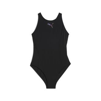 Puma Costume da bagno Racerback da donna, Abbigliamento, Nero, XS