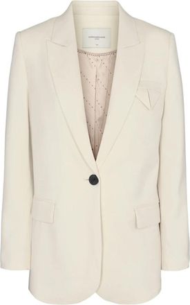 Copenhagen Muse Jet Stream Blazer met klepzakken - Dames - Blazers - Wit - L - Polyester - Jassen