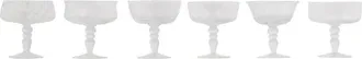 BITOSSI HOME Home, Dames, Grijs, ONE Size, Set 6 Champagneglazen Textuur