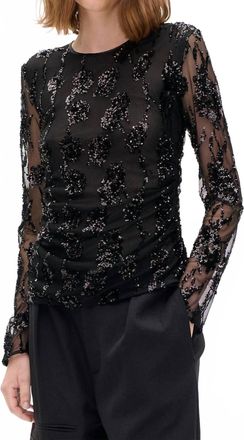 Baum Und Pferdgarten Jenine Sequin Top In Black