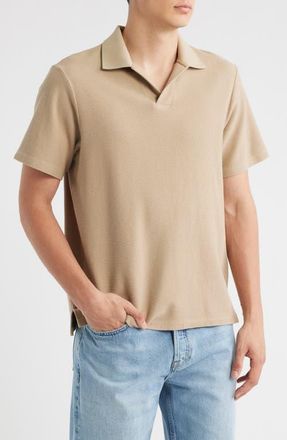 Frame Denim Jacquard Polo in Summer Beige at Nordstrom, Size Large