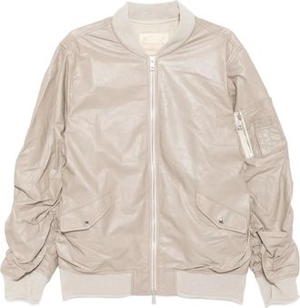 Giorgio Brato Bomber in pelle - Toni neutri