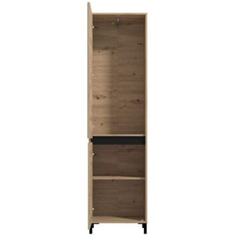 Dmora Guardaroba 2 Ante Monta, Armadio Camera da Letto Appendiabiti, 2 Ripiani, 2 Ante, 54.5x205.5h cm Marrone Rovere Nodi