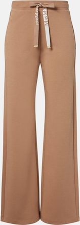 Max Mara Cotton-blend jersey wide-leg sweatpants