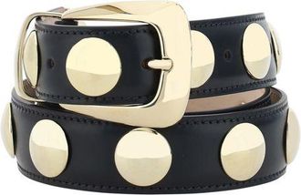 Khaite Leren Riempje Gouden Studs