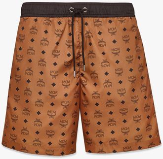 MCM Monogram Print Swim Trunks