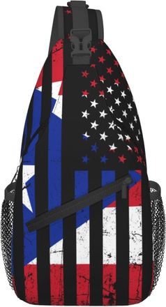 Generic Puerto Ameflag Sling Bag Trendy Cross Body Bag Anti Theft Chest Backpack For Outdoors Men Camping