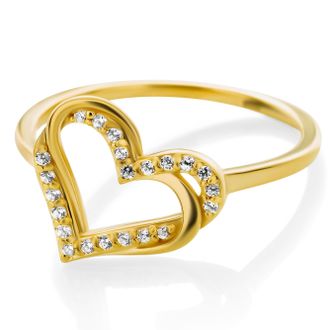 Orphelia Cecilia Dames 925 Sterling Zilveren Ring - Goud ZR-7584/G