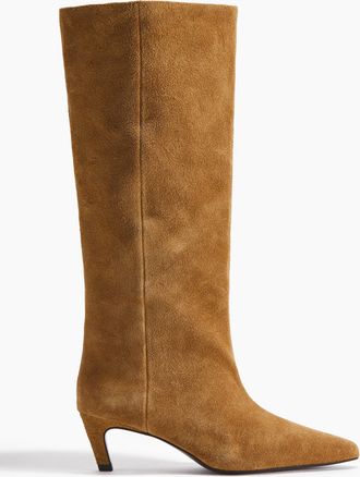 H&M Kniehohe Lederstiefel - Beige