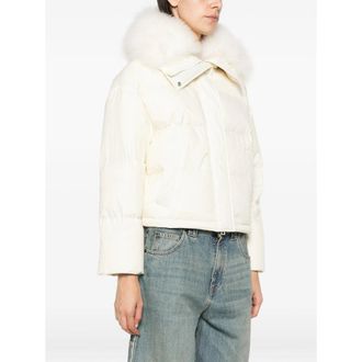 Yves Salomon Duck Down-Filled Down Jacket - White
