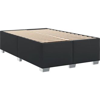 vidaXL Vidaxl - Estructura De Cama Sin Colch&oacute;n Cuero Sint&eacute;tico Negro 120x190 Cm