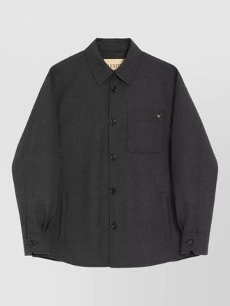 Valentino Garavani long sleeve shirt point collar chest pocket