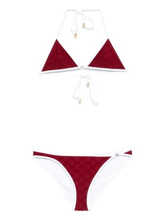 Gucci GG terrycloth geometric-print bikini - women - Polyester/Polyamide/Elastane/Elastane - S - Red