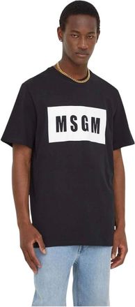 Msgm Msgm, Heren, Tops, Zwart, Maat: S Katoen