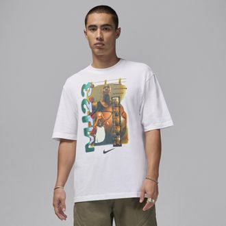 Nike Jordan Mens Jordan Short-Sleeve T-Shirt in White | FZ1991-100