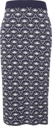 Max Mara Magma Midi Rok - Dames - Midirokken - Blauw - XL - Rokken