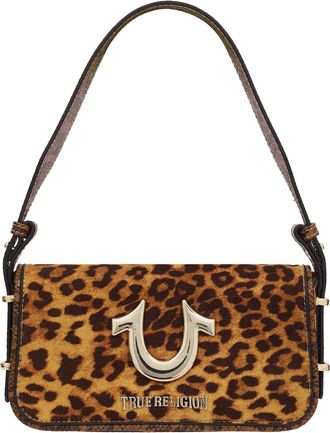 True Religion Snake & Leopard Horseshoe Hardware Flap Shoulder Bag - Multi