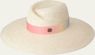 Maison Michel Virginie Sunset Ribbon Straw Fedora