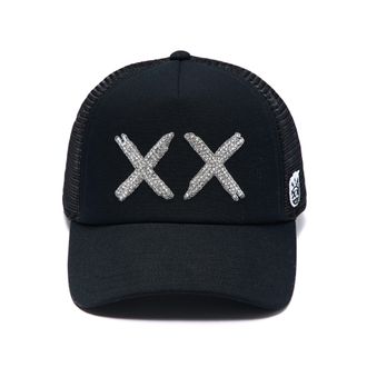 Cult of Individuality WHITE CRYSTALS MESH TRUCKER HAT XX LOGO