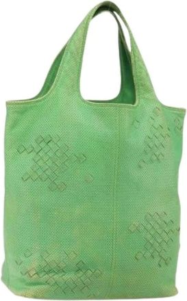 Bottega Veneta Pre-owned Tote Bags, female, Green, Size: ONE SIZE Pre-owned Vintage Tote Bag