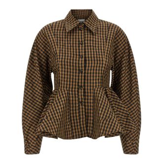 Ganni Mujer, Blusas y Camisas, Marr&oacute;n, Talla: S