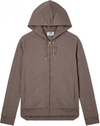 Freddy Felpa Regular Donna con Cappuccio e Zip, Fondo Asimmetrico