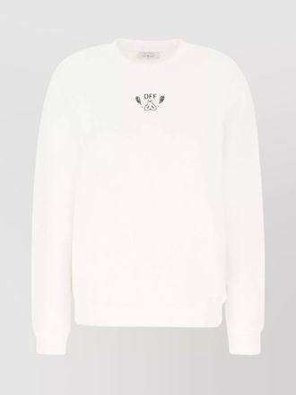 Off-white organic cotton oversized logo-print sweatshirt