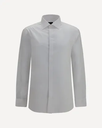 Giorgio Armani Shirt in soft cotton with French collar Male 43