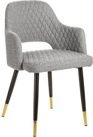 Global Interiors Designstuhl Paris mit Armlehnen - Strukturstoff Hellgrau