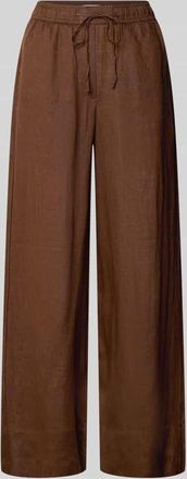 Tommy Hilfiger Loose Fit Weite Hose aus reinem Leinen in Mittelbraun, Gr&ouml;&szlig;e XL