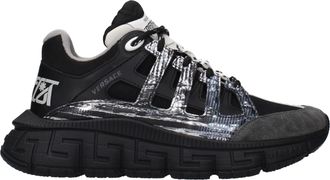 Versace Trigreca Damens Sneakers Schwarz/Dunkelgrauer Stoff