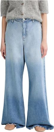 Munthe Lecube Jeans - Dames - Loose Fit Jeans - Blauw - L - Katoen - Jeans