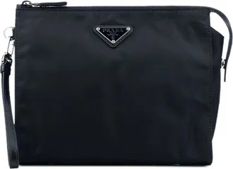 Prada Triangle-logo Clutch Bag