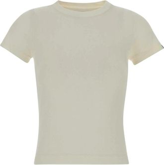 Extreme Cashmere N&deg;292 T-shirt - Dames - Ronde hals truien - Wit - ONE Size - Katoen - Truien & Vesten