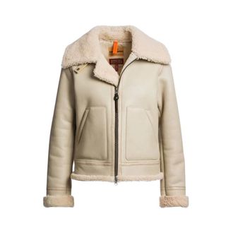 Parajumpers Gialean Special Shearling Jacket - Dames - Jassen - Beige - Maat: S Zijde