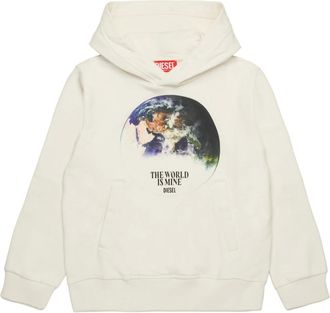 Diesel Hooded Sweatshirt with Earth Print